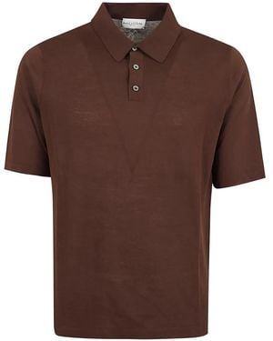 Ballantyne Button Polo Shirt - Brown
