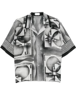 Versace Greca-Print Shirt - Grey