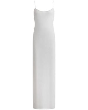 12 STOREEZ Fine-Knit Slip Maxi Dress - White