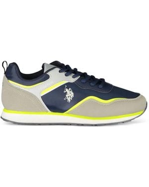 Polo Ralph Lauren Colour-Block Lace-Up Trainers - Blue