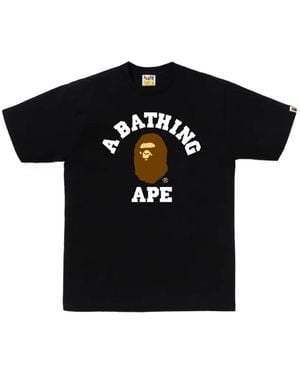 A Bathing Ape Short Sleeve University Tee - Black