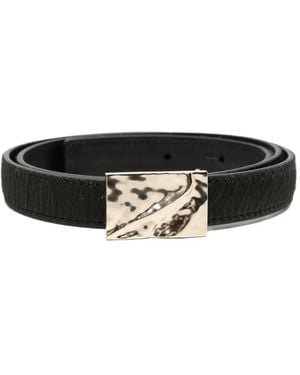 Loulou de Saison Ceinture À Effet Martelé - Black