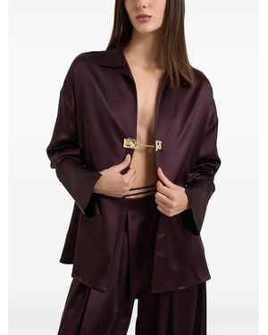 Danamé Alessia Chain-Link-Detail Shirt - Purple