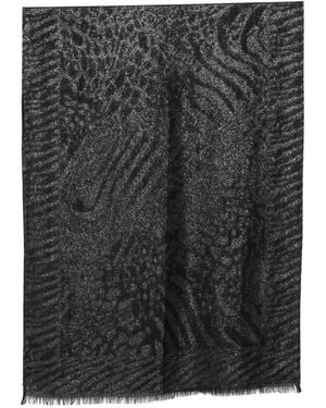 Liu Jo Animal-Print Scarf - Black
