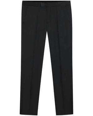 BOSS Slim-Fit Tuxedo Pants With Silk-Blend Trims - Black