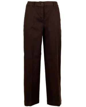 Via Masini 80 Straight-Leg Pants - Brown