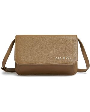 Marni レザー ベルトバッグ - ブラウン