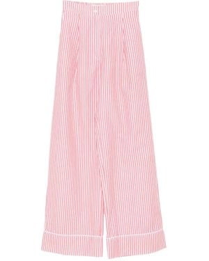 Riviera Striped-Pattern Pants - Pink