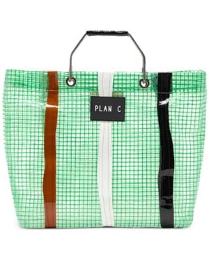 Plan C Sac À Main À Rayures - Green