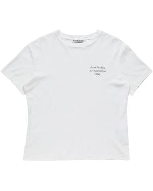 Acne Studios T-Shirt Con Logo 1996 - Bianco