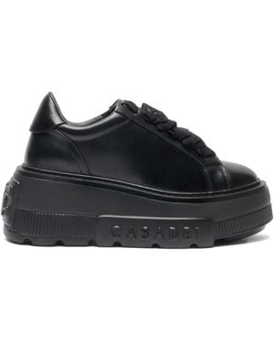 Casadei Sneakers Mit Plateausohle - Schwarz