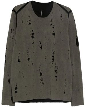 Label Under Construction Distressed-Effect Jumper - Green