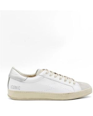 Moa Concept Iconic Perforated Panelled Trainers - White