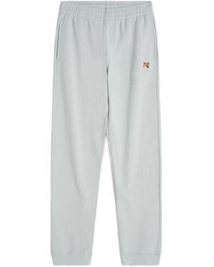 Maison Kitsuné Logo-Patch Pants - White