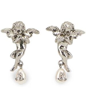 Vivienne Westwood Putti Pearl-Drop Earrings - White
