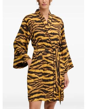 DKNY Loungewear Imprimé À Taille Ceinturée - Jaune