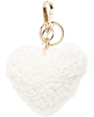 La Milanesa Heart-Shaped Bag Charm - White