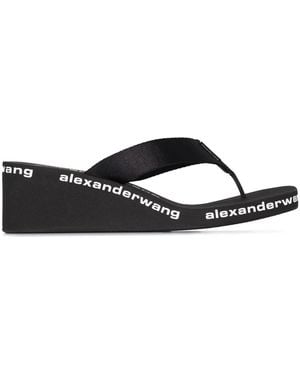 Alexander Wang Aw Wedge Flip Flop - Black