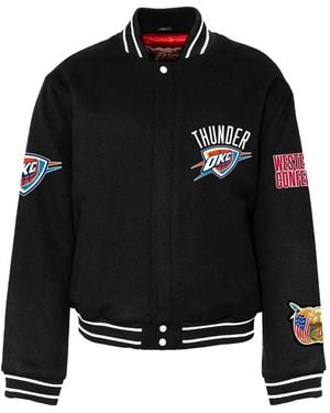 Jeff Hamilton Oklahoma City Thunder Varsity Jacket - Black