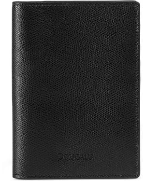 Doucal's Leather Passport Holder - Black