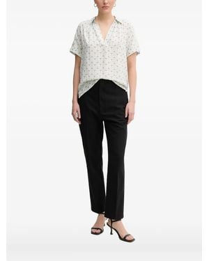 Joop! Floral-Print Short-Sleeve Blouse - Black