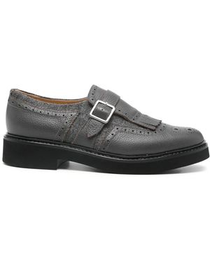 Doucal's Leren Brogues Met Franje - Grijs