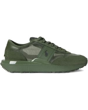 Polo Ralph Lauren Train 89 Logo-Patch Panelled Trainers - Green