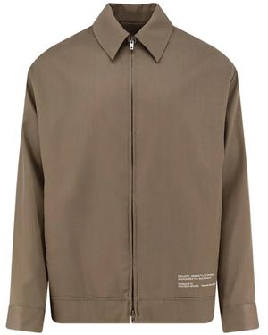 Golden Goose Wool Gabardine Coach Jacket With Embroidery - Brown