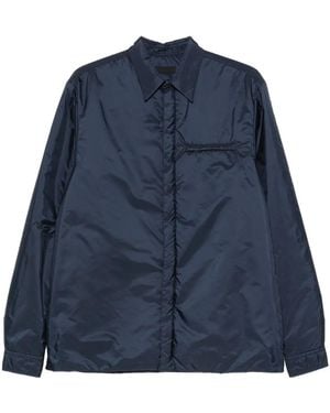 Prada Linea Rossa Hemdjacke mit Reißverschlusstasche - Blau
