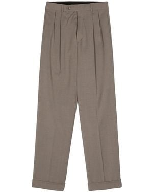 Sportmax Ferito Wool Tapered Pants - Gray