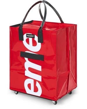 Supreme Bolso Shopper Rolling Con Parche Del Logo De X Hulken - Rojo