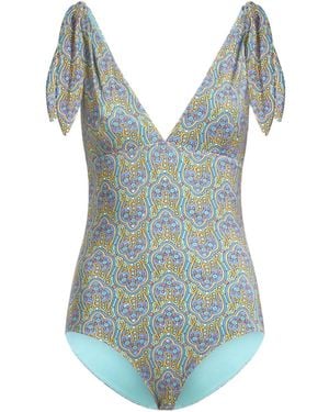Etro タイショルダー ワンピース水着 - ブルー