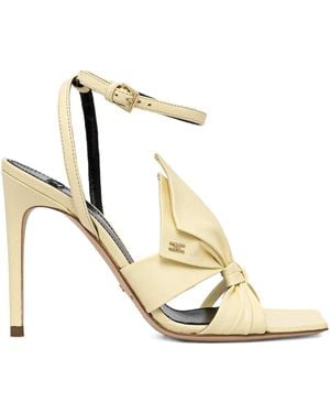 Elisabetta Franchi Knotted Bow-Detail Stiletto Sandals - Metallic