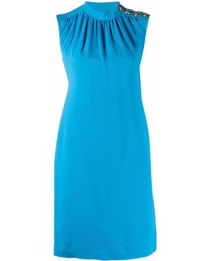Moschino Ruched Shift Dress - Blue