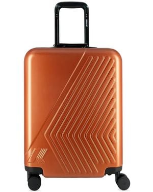 K-Way Logo-Embossed Luggage Bag - Orange