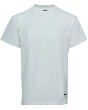 Jil Sander Logo-Patch T-Shirt - Blue