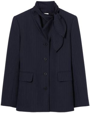 Claudie Pierlot Removable-Scarf Blazer - Blue