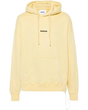 Bonsai Logo-Print Hoodie - Yellow