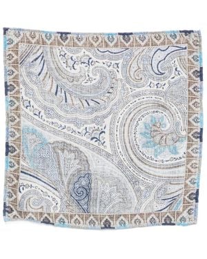 Dell'Oglio Easy Paisley-Print Scarf - Grey