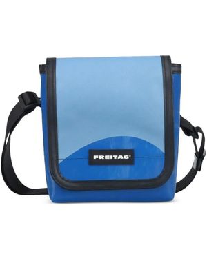 Freitag Bolso Messenger F140 Fran Con Parche Del Logo - Azul
