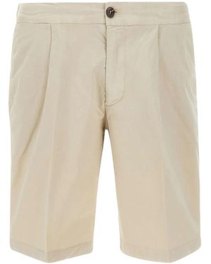Devore Pleated Shorts - Natural