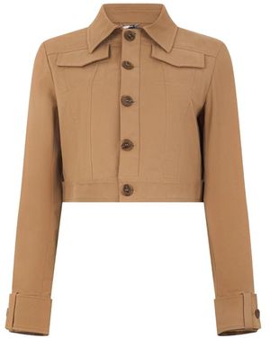 Alberta Ferretti Button-Up Jacket - Natural