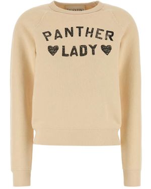 Valentino Garavani Graphic-Print Cotton Sweatshirt - Natural