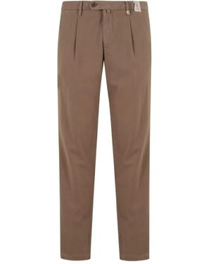 Myths Pleated-Details Pants - Brown