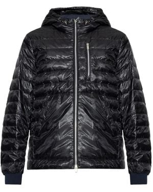 Moose Knuckles Quilted Jacket With Hood - Black