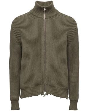 MM6 by Maison Martin Margiela Giacca A Coste Con Zip - Verde