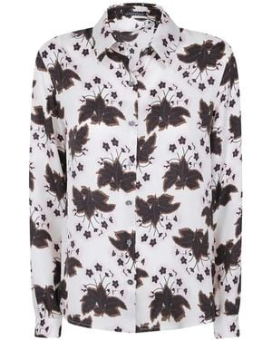 Laura Urbinati Floral-Print Silk Shirt - White