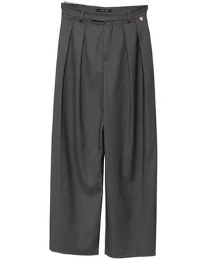 PHILIA LOFT Pleated Wide-Leg Pants - Gray