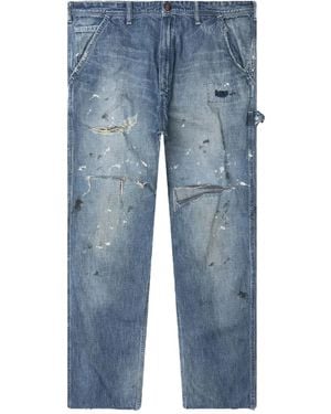 SAINT Mxxxxxx Painter Splattered Jeans - Blue