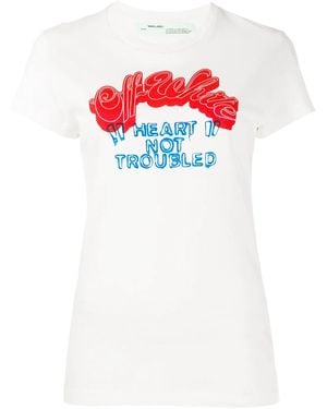Off-White c/o Virgil Abloh Heart Not Troubled Tシャツ - ホワイト